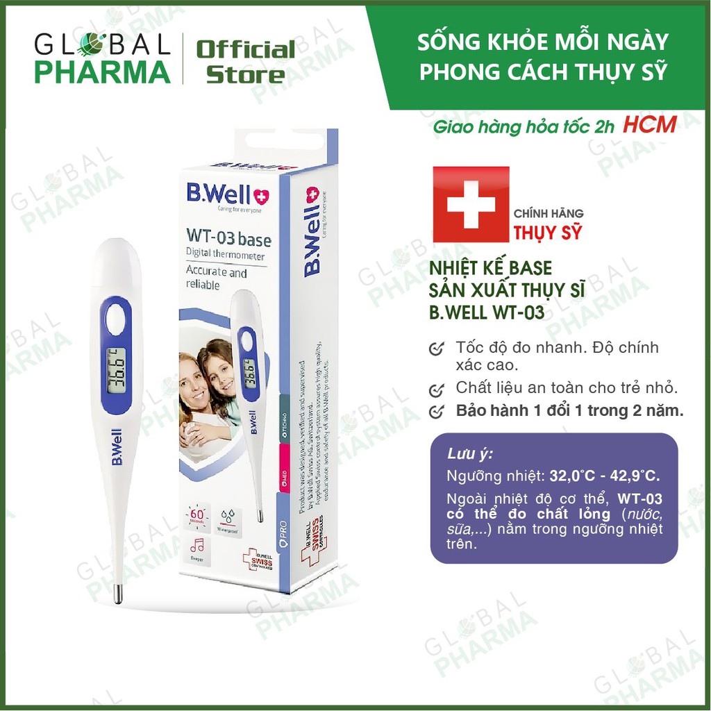 [Bảo Hành 2 Năm] Nhiệt Kế Điện Tử - Cực chính xác - B.WELL WT-04/ WT-03