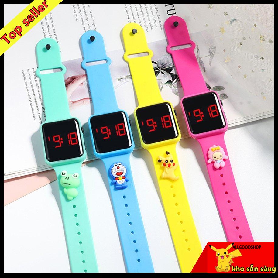 Đồng hồ điện tử Led trẻ em nhân vật hoạt hình ngộ nghĩnh/Marvel/Captain America/Spiderman/Hello Kitty/Pikachu/Doraemon