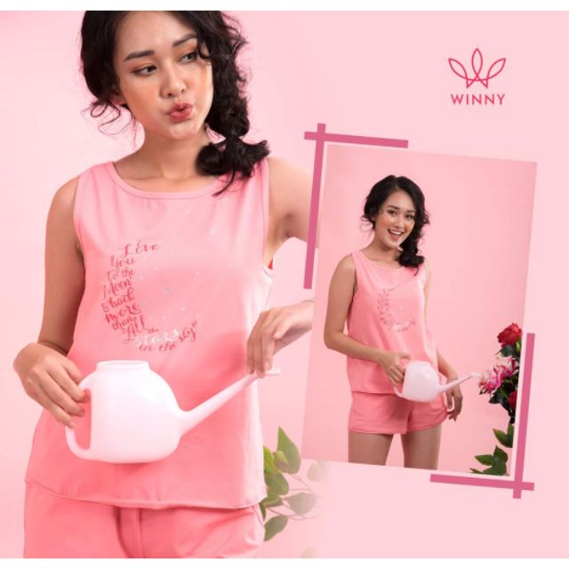 Bộ mặc nhà Winny áo sát nách quần short cotton SJ9941 Giá 418.000đ