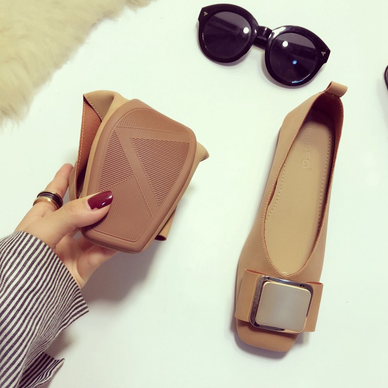 Giày Búp Bê Nữ Mũi Tròn Gót Thấp Thời Trang Hàn | BigBuy360 - bigbuy360.vn