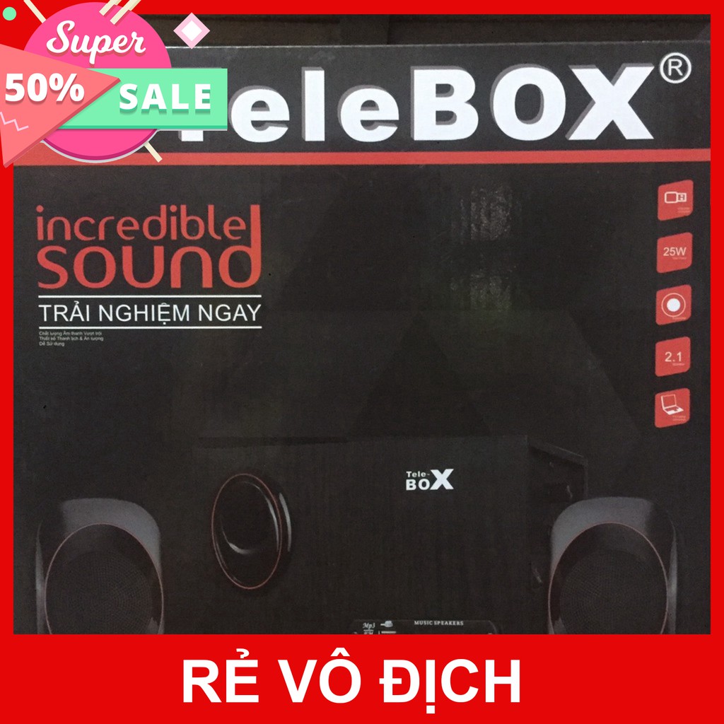 (RẺ VÔ ĐỐI) Loa vi tính bluetooth F110 Telebox Chỉnh Bass Treb siêu hay