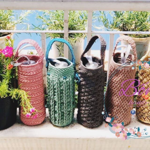 Túi đựng bình nước/ bình giữ nhiệt handmade