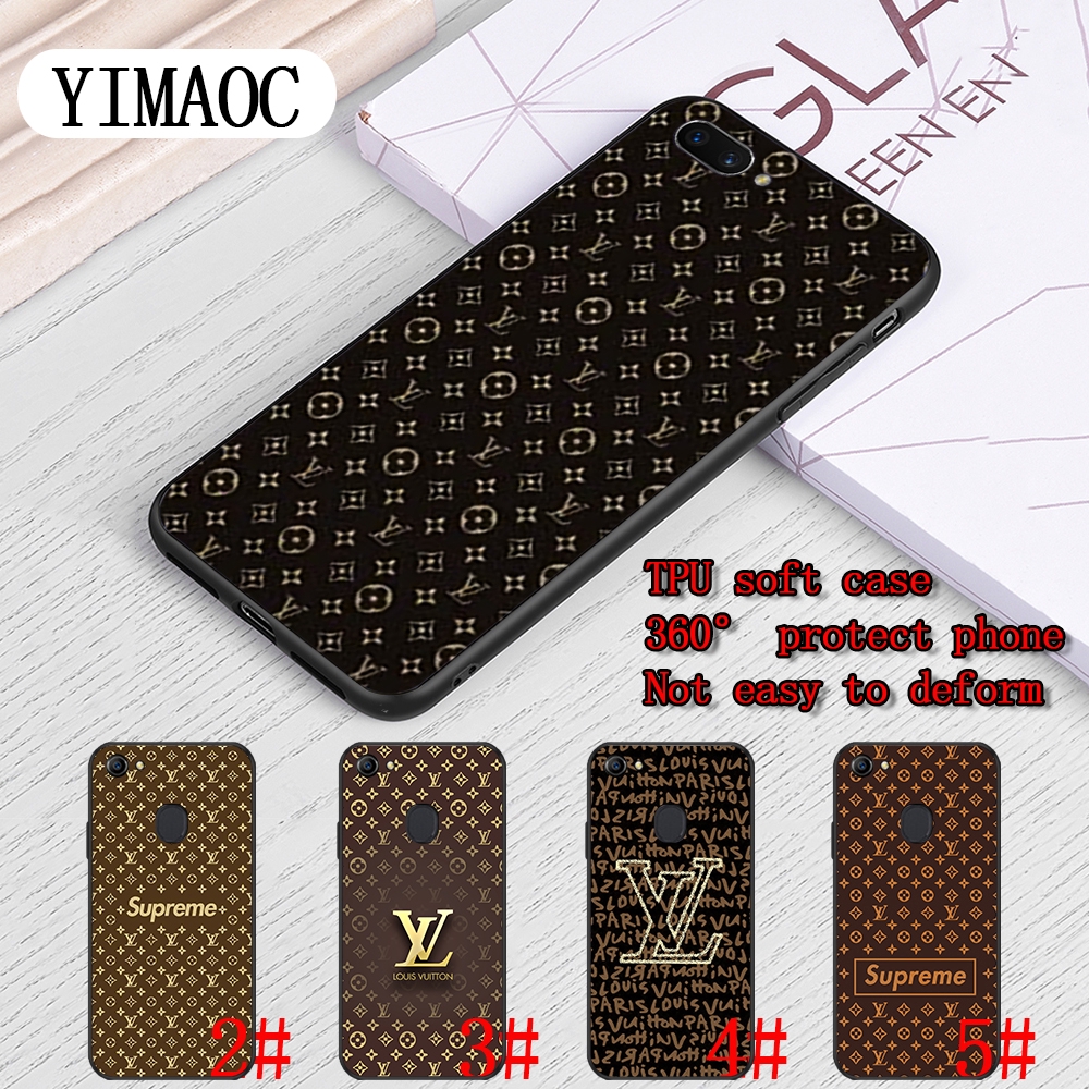 Ốp điện thoại mềm in hình logo LV supreme cho OPPO A3S A5 A37 A39 A5S A7 A59 F1S F3 A1 F5 F7 F9