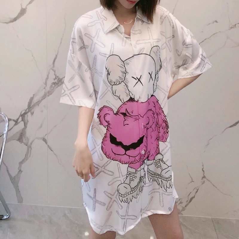 Bộ đồ ngủ vải lụa lạnh mỏng màu trắng gợi cảm kích thước lớn thời trang xuân hè mới cho nữ
