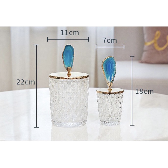 Hũ đựng kẹo họa tiết pha lê phong cách tân cổ điển sang trọng  DECOR-10