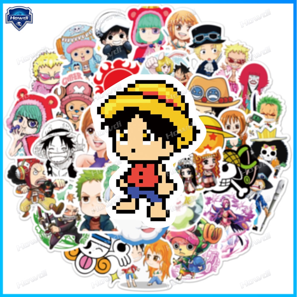 Miếng Dán Trang Trí Mũ Bảo Hiểm / Xe Mô Tô Chống Thấm Nước Hoạ Tiết One Piece