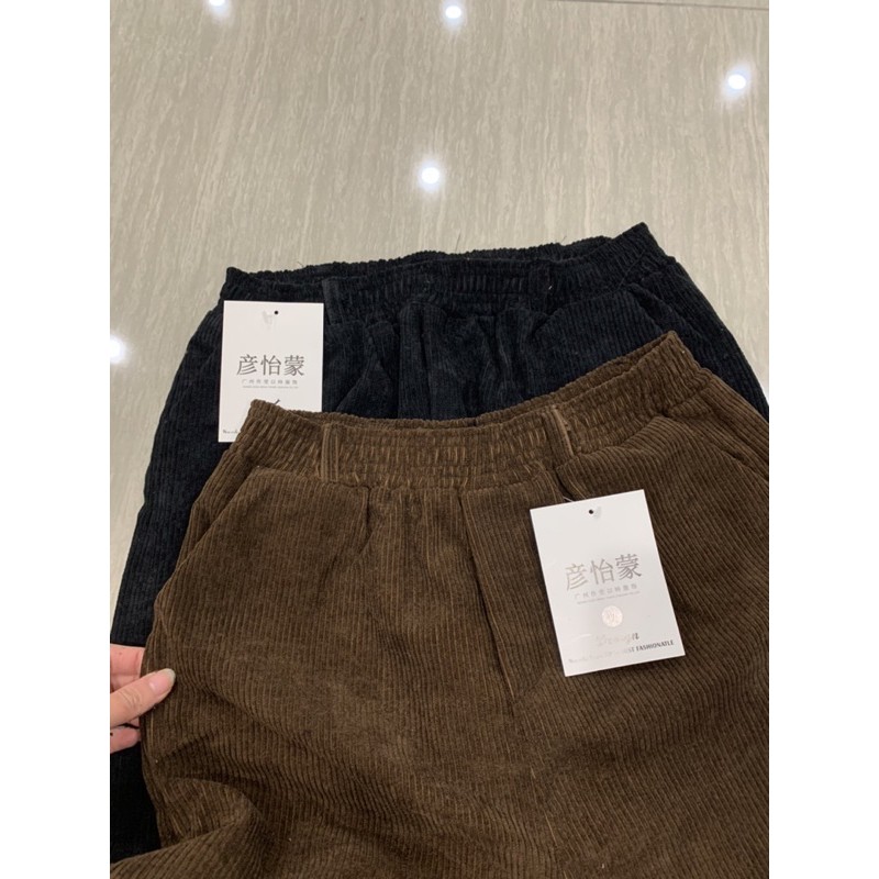 Quần Baggy Nhung Tăm Ko Kèm Đai