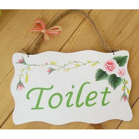 Bảng gỗ Welcome, Toilet, myroom xinh xinh