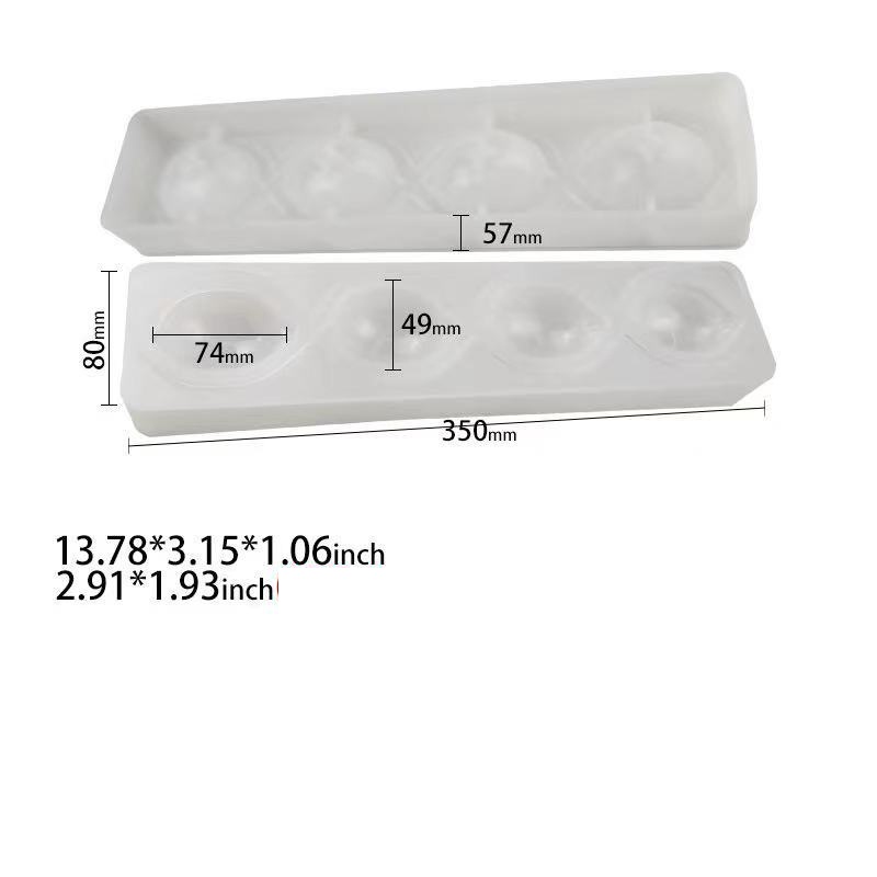 Khuôn silicone 6 Ngăn Làm Bánh Tạo Hình Quả Chanh Độc Đáo