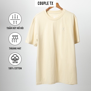 Áo Thun Unisex 100% Cotton Thêu Logo Couple TX