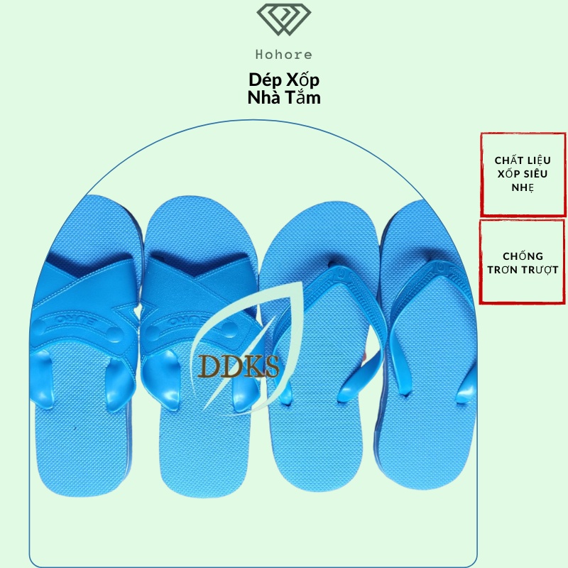 Dép mang nhà tắm chống trơn trượt đủ size dành cho nam và nữ, dép đi trong nhà dép xốp khách sạn