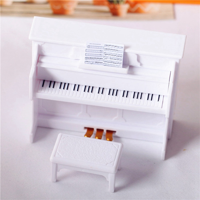 Mô Hình Đàn Piano Mini Bằng Gỗ Trang Trí Nhà Búp Bê