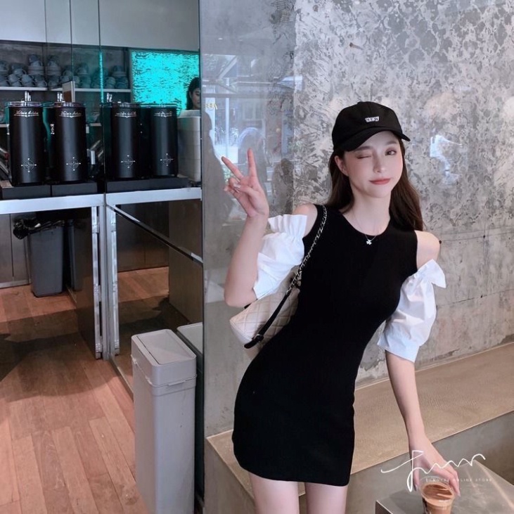 Váy nữ body khoét vai, Đầm dự tiệc, đi chơi dáng ngắn hàng thiết kế kiểu dáng sang chảnh hiện đại | BigBuy360 - bigbuy360.vn