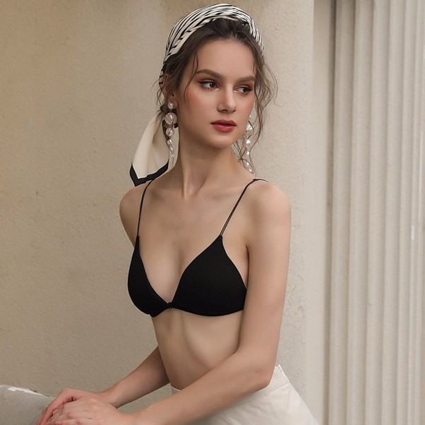 Áo Bralette kiểu Pháp áo bra không gọng mút mỏng tháo được nhiều màu -bra cotton dây mảnh mỏng nhẹ siêu hot hit trend