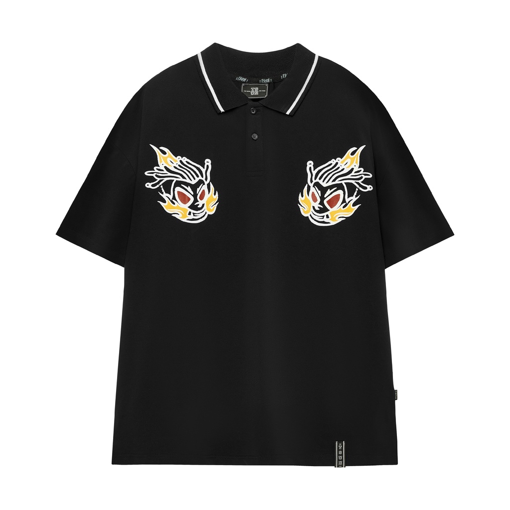 áo TSUN Lit Mascot Polo - Black - Unisex thumbnail