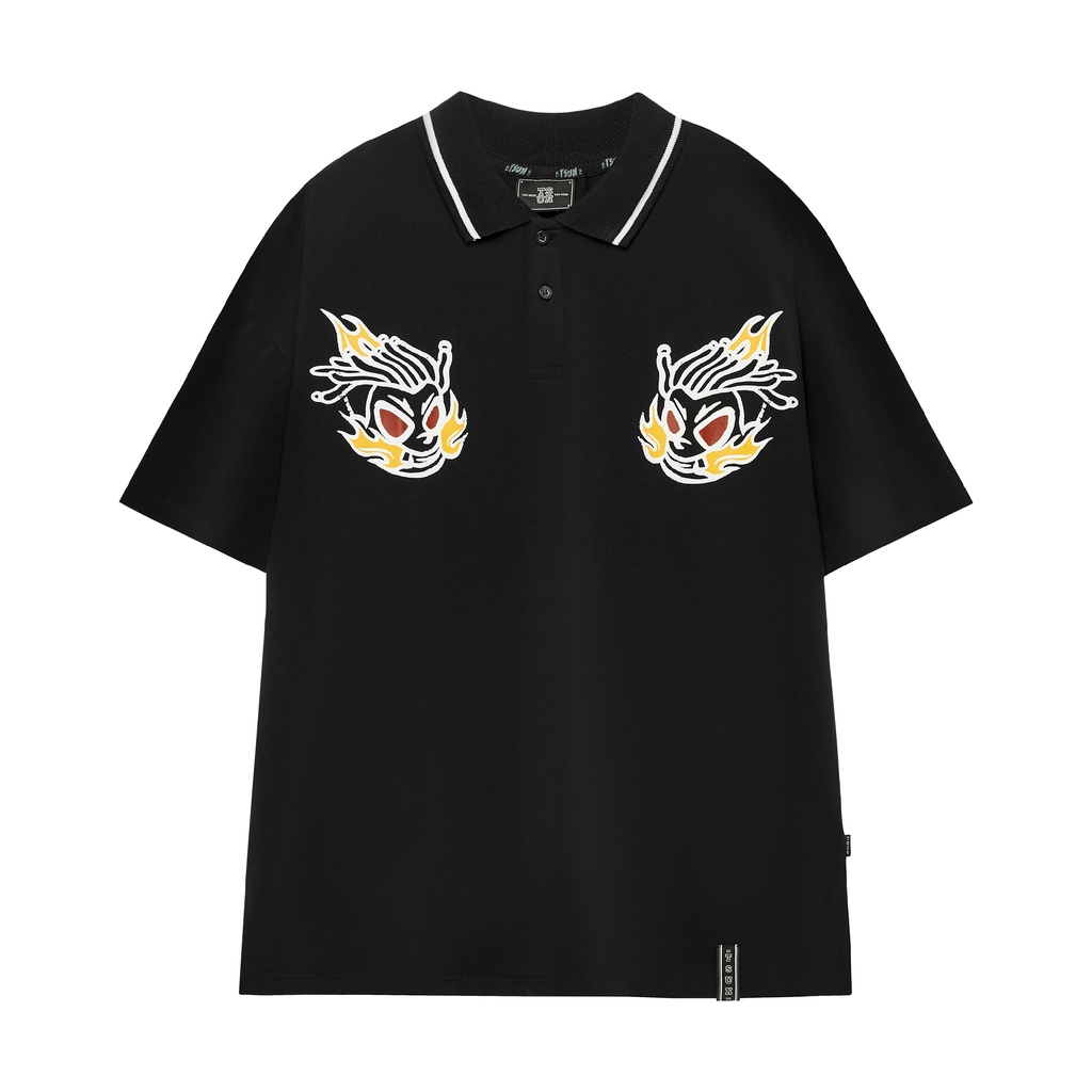 Áo Polo TSUN Lit Mascot - Black - Unisex