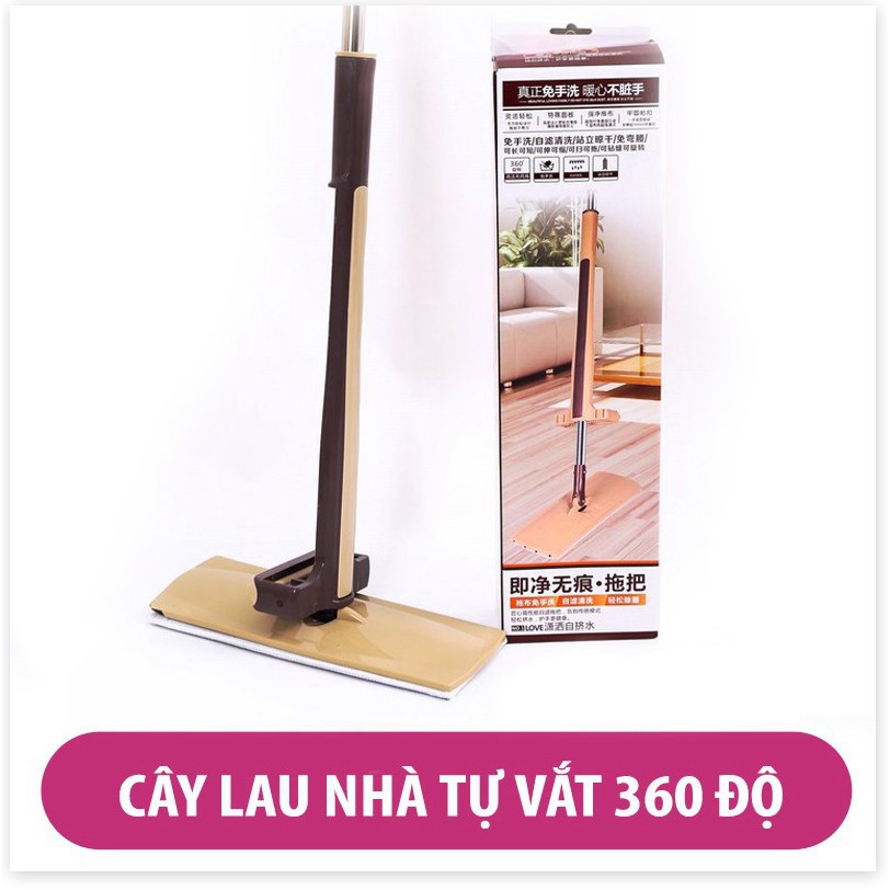 Cây lau nhà tự vắt phẳng thông minh Spin Mop(bán buôn)