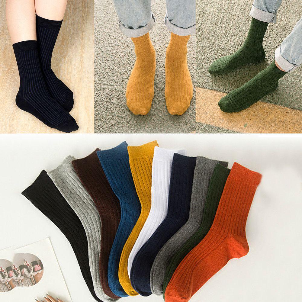 Vớ Cotton Thoáng Khí Thấm Hút Mồ Hôi Kiểu Dáng Đơn Giản Cho Nam