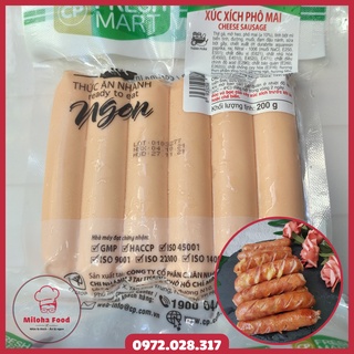 Xúc xích phô mai cp | 200g | giao hoả tốc hcm | miloha food