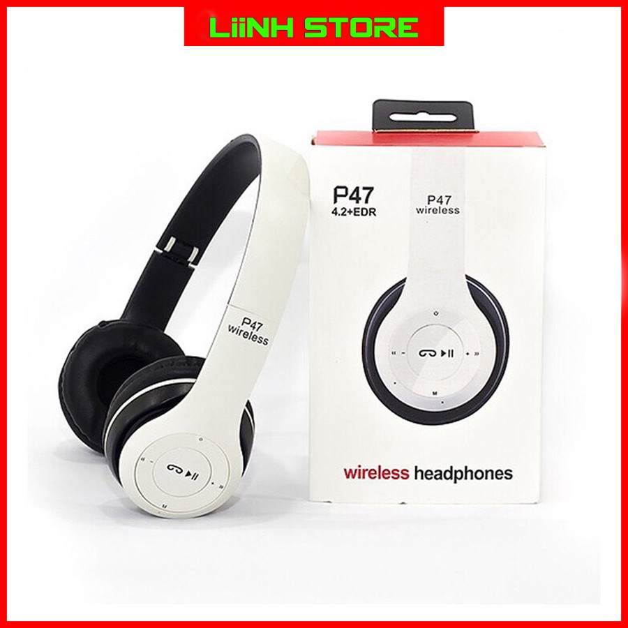 Tai Nghe Chụp Tai Bluetooth P47 - Có Khe Cắm Thẻ Nhớ - Cổng AUX - Âm Thanh Đỉnh Cao - Cáp Sạc Hoco X14 | BigBuy360 - bigbuy360.vn