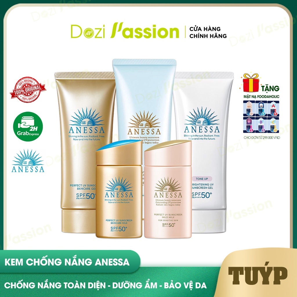 Kem Chống Nắng Anessa Dưỡng Da, Chống Nắng Hoàn Hảo - Anessa Perfect UV Sunscreen Skincare SPF 50+ PA++++