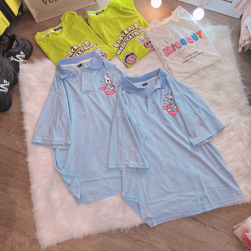 (HCM) Áo thun cổ trụ fom rộng thời trang genz , phong cách hàn quốc  , siêu hot hit KOKO MI FASHION