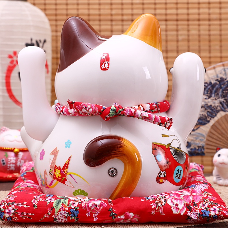 Mèo Thần Tài Vẫy Tay - Mèo Chiêu Tài May Mắn Được Yêu Thích Nhất Size To 30cm~33cm