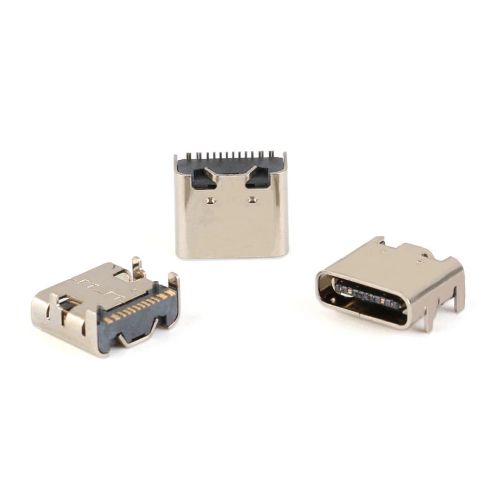 GLENES Đầu nối sạc USB Type-C 16 chấu PCB Micro USB-3.1 cho đầu nối điện thoại cổng female