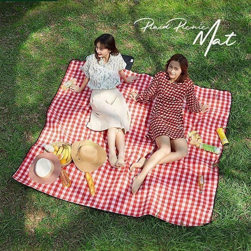 Thảm Đi Picnic Họa Tiết Hoa Chống Thấm Nước Tiện Lợi