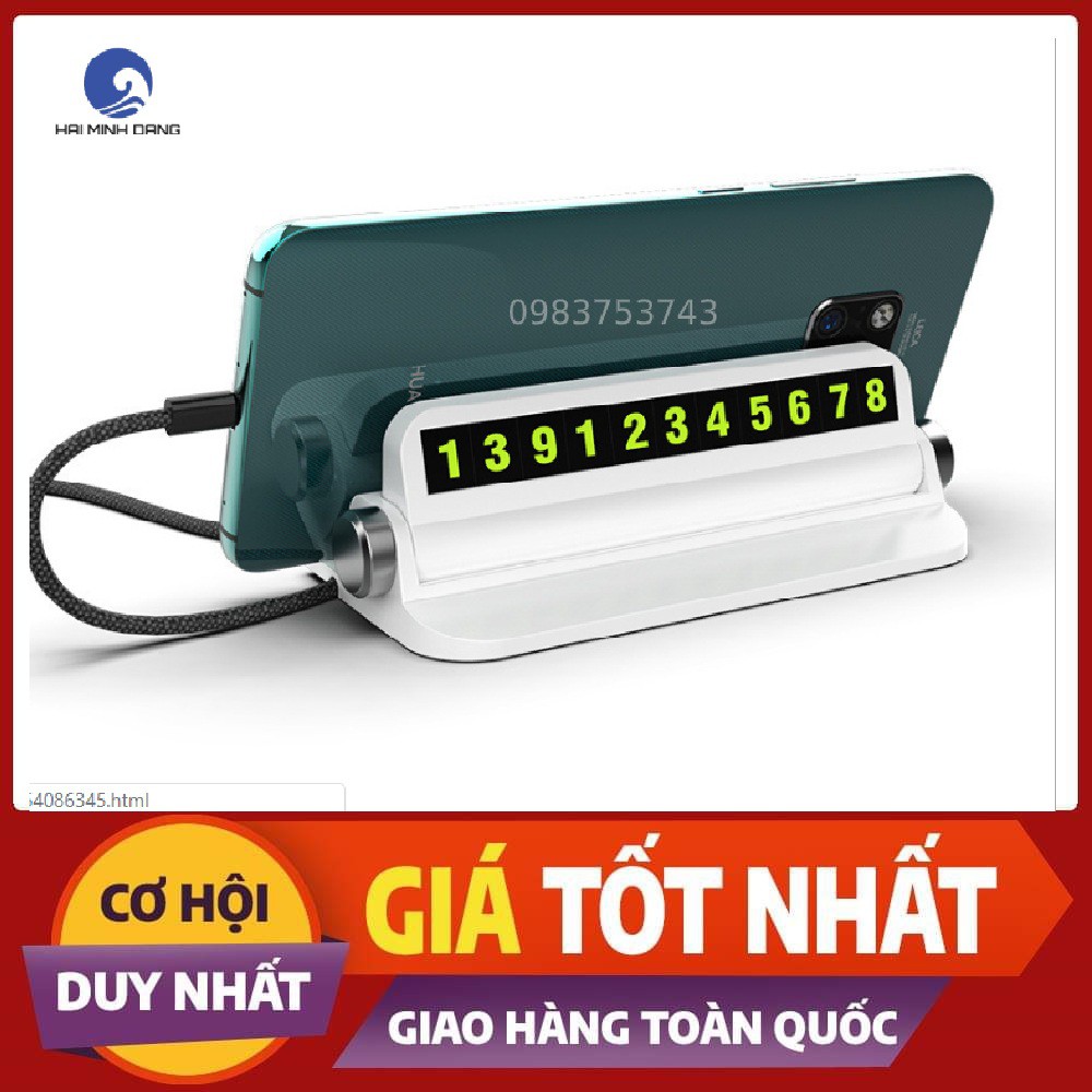 Thẻ ghi số điện thoại khi đỗ xe trên ô tô kiêm giá đỡ điện thoại kiểu dáng sang trọng