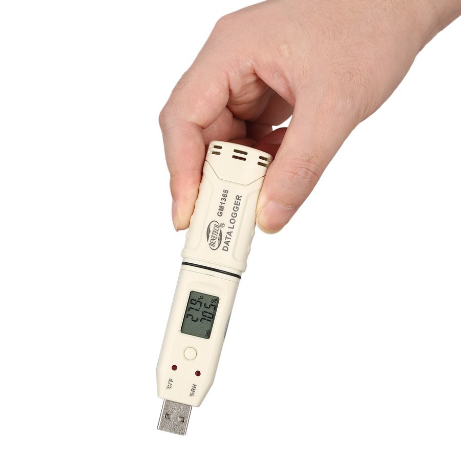 Máy đo độ ẩm và nhiệt độ kỹ thuật số BENETECH GM1365 cổng USB chất lượng cao kèm phụ kiện