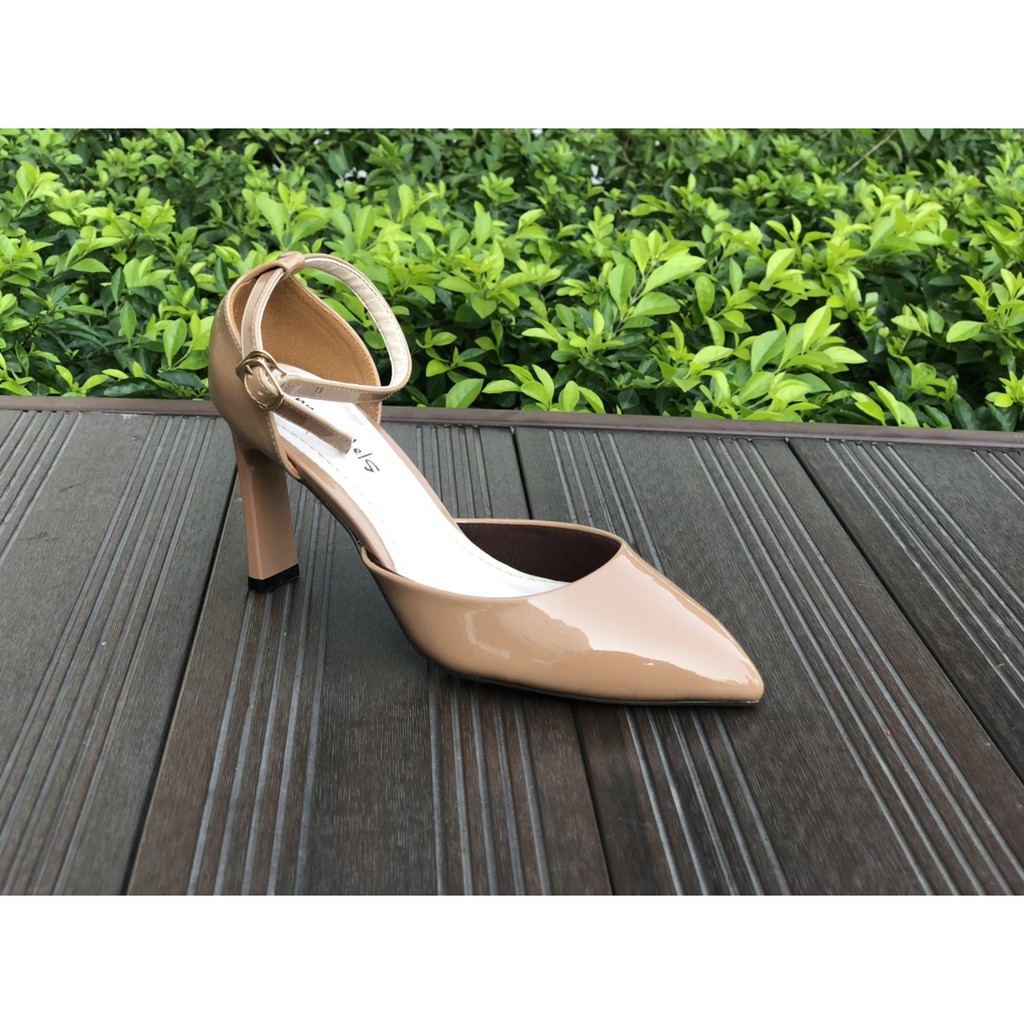 Giày sandal 9 phân mũi nhọn  thời trang phối quai mảnh _A920H