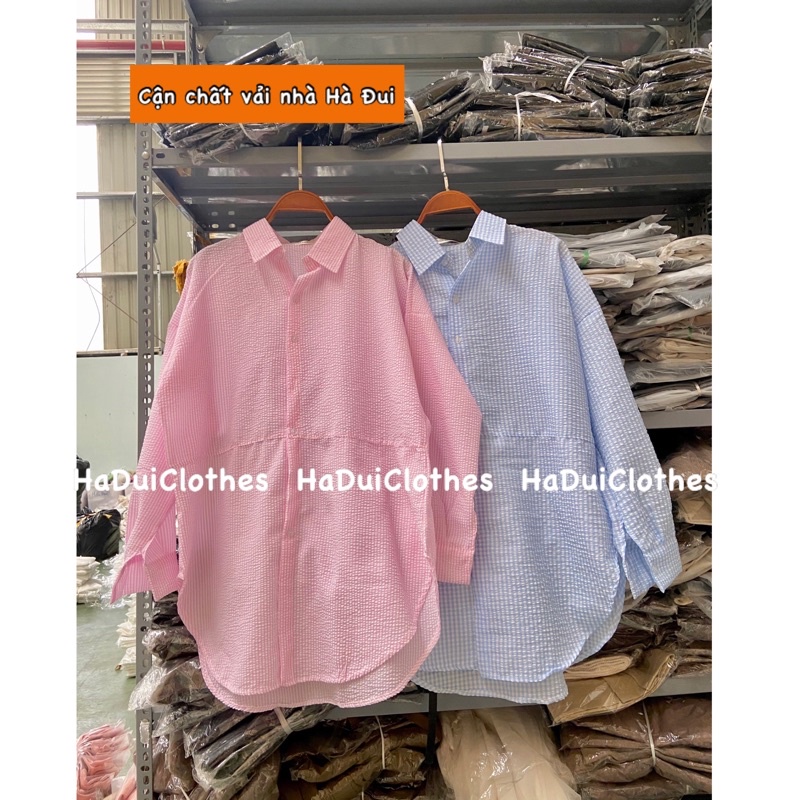 Áo Sơ Mi Chất Xốp Mặc Đi Làm Đi Học Màu Xanh Hồng Nhẹ Nhàng | BigBuy360 - bigbuy360.vn