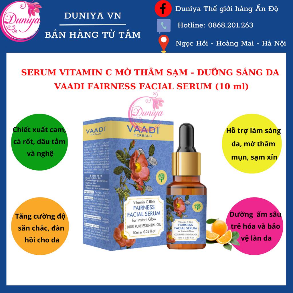 Serum Vitamin C dưỡng sáng da, mờ thâm sạm Vaadi Fairness Facial Serum 10ml
