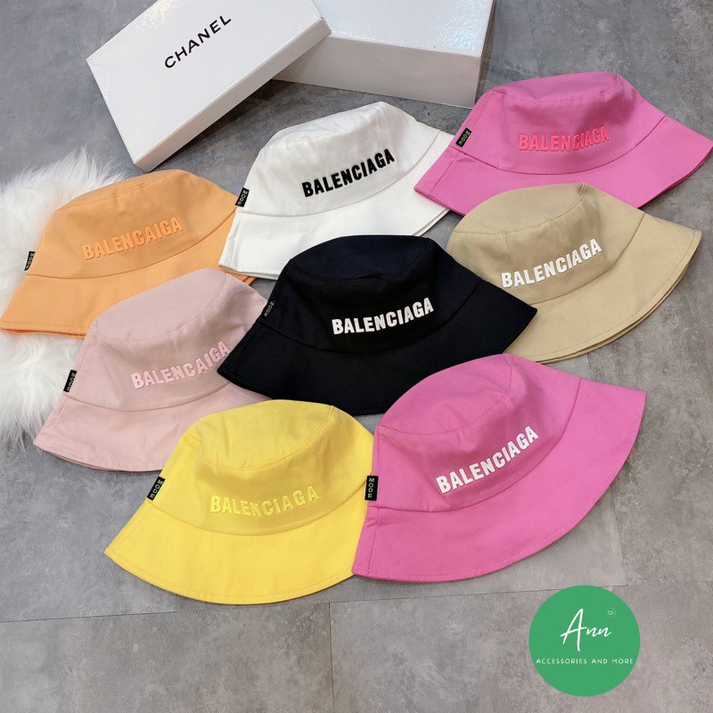 Mũ Bucket BALENCIAGA mới, Logo nổi bật, màu sắc trẻ trung, chất vải Kaki Cotton Cao Cấp Mềm Mại, Mẫu Mới Nhất Hè 2021