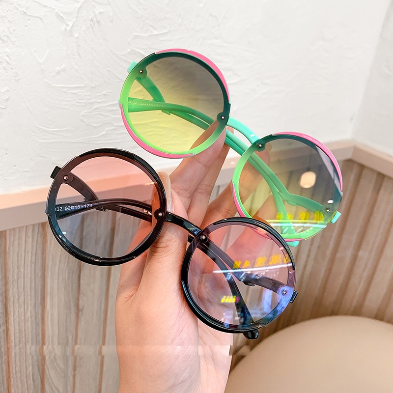 Kính Mát Gọng Tròn Chống Tia UV Thời Trang Hàn Quốc Cho Bé