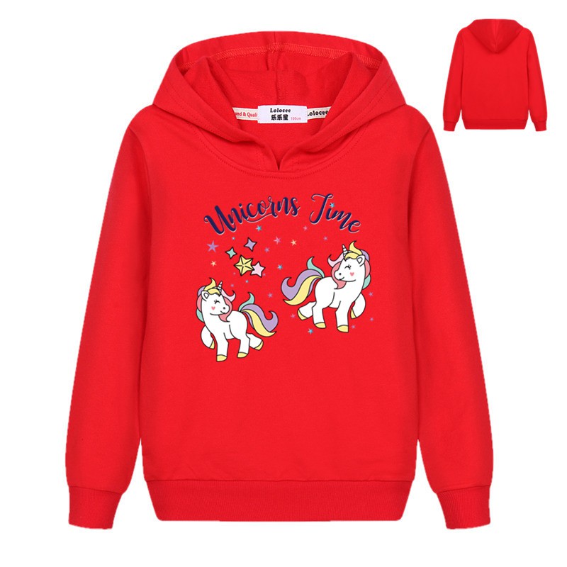 Áo Hoodie In Hình Kì Lân Xinh Xắn Cho Bé Gái