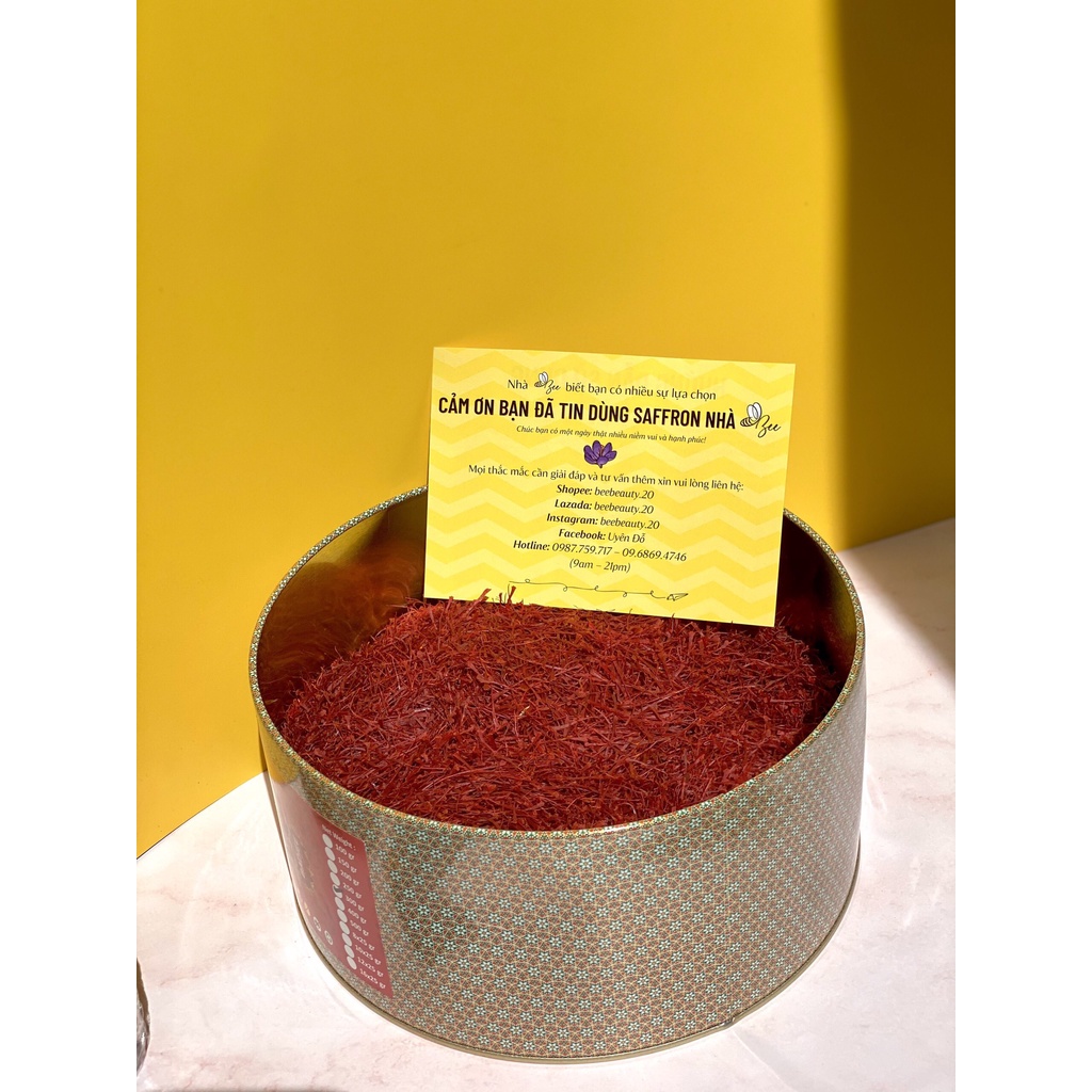 Saffron nhụy hoa nghệ tây Beebeauty chính hãng 0.1gr