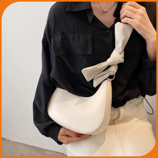 Túi xách nữ da mềm, túi kẹp nách nữ bản to dây đeo vải thắt nơ - LAHEE 104.03 | BigBuy360 - bigbuy360.vn