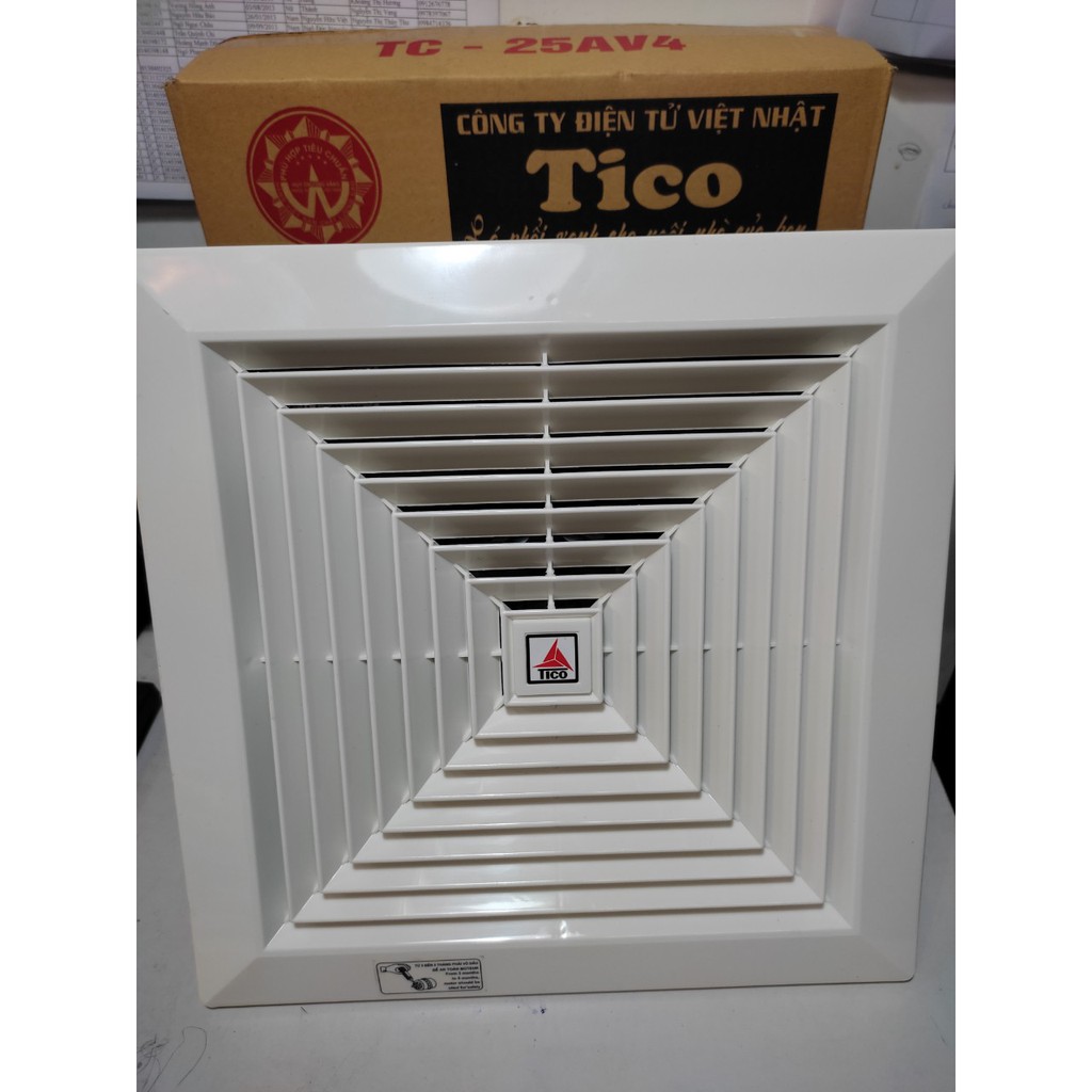 Quạt hút gió hút mùi âm trần hút ngang 15Av4/ 20Av4/25AV4 TiCO 1 chiều