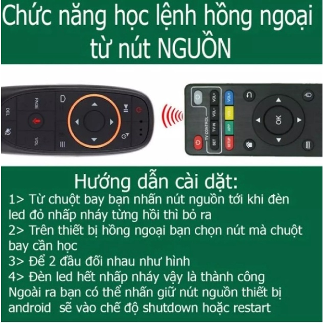 Điều khiển Chuột bay tìm kiếm giọng nói Air Mouse Remote Voice G10