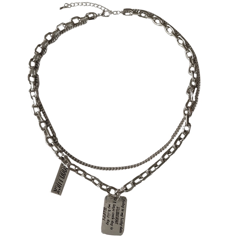 Vòng cổ Hai Lớp Dày Dặn Phong Cách Hip Hop Âu Mỹ Thời Trang