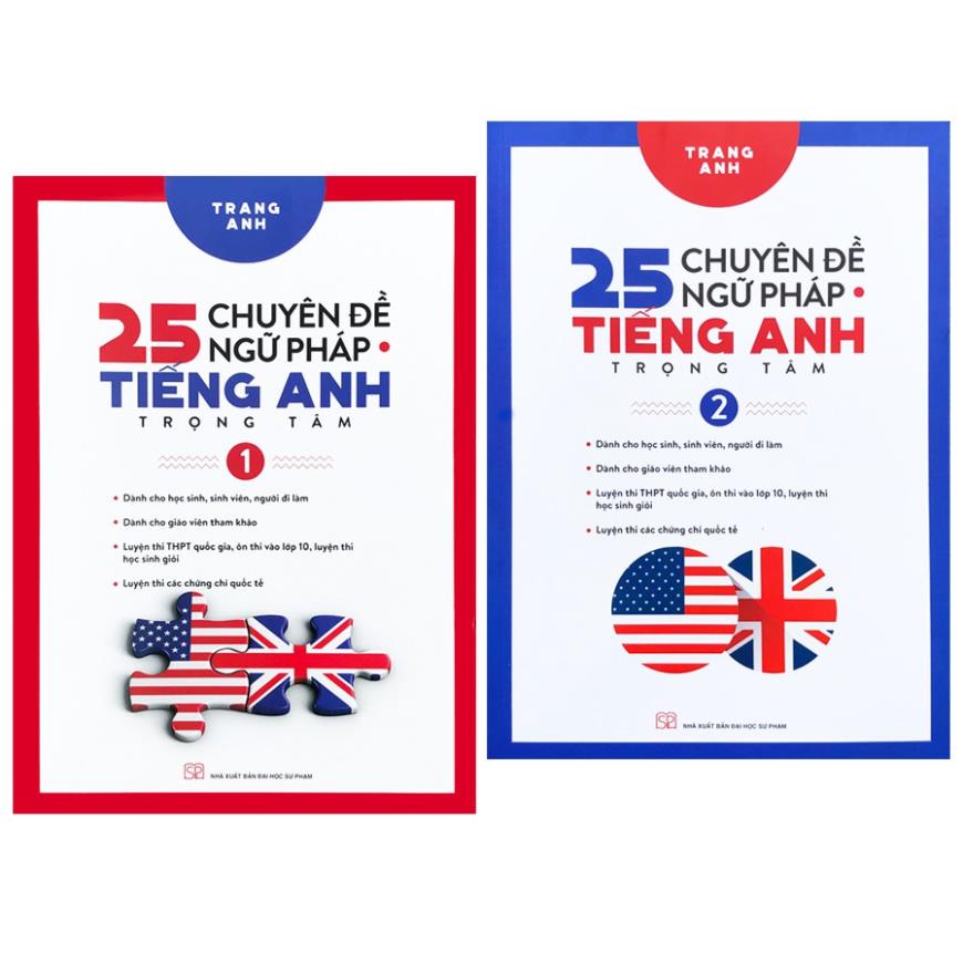 Sách 25 Chuyên Đề Ngữ Pháp Tiếng Anh Trọng Tâm (Bộ 2 quyển, Lẻ tùy chọn) - Huy Hoàng