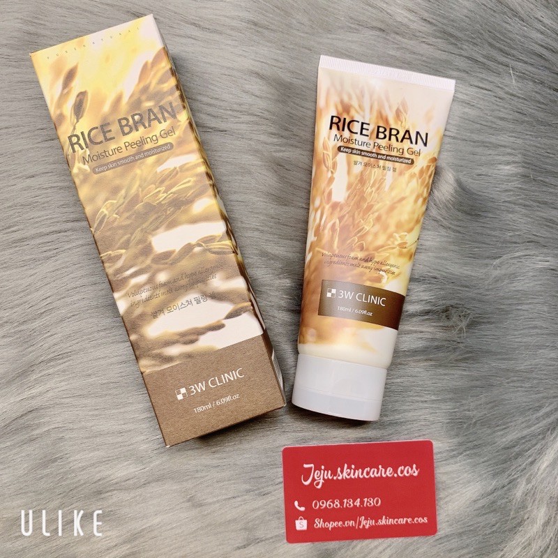 TẨY TẾ BÀO CHẾT 3W CLINIC RICE BRAN MOISTURE PEELING GEL 180ML | BigBuy360 - bigbuy360.vn