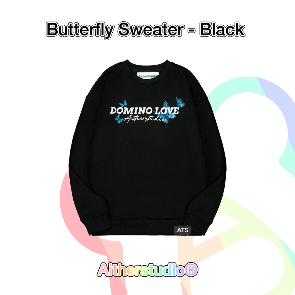 AITHERSTUDIO-Áo Butterfly Sweater màu đen