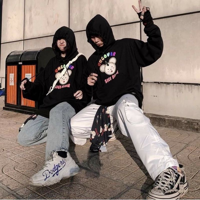 Áo hoodie nam nữ Uncover Sici Bear Unisex Form Rộng Ulzzang | BigBuy360 - bigbuy360.vn