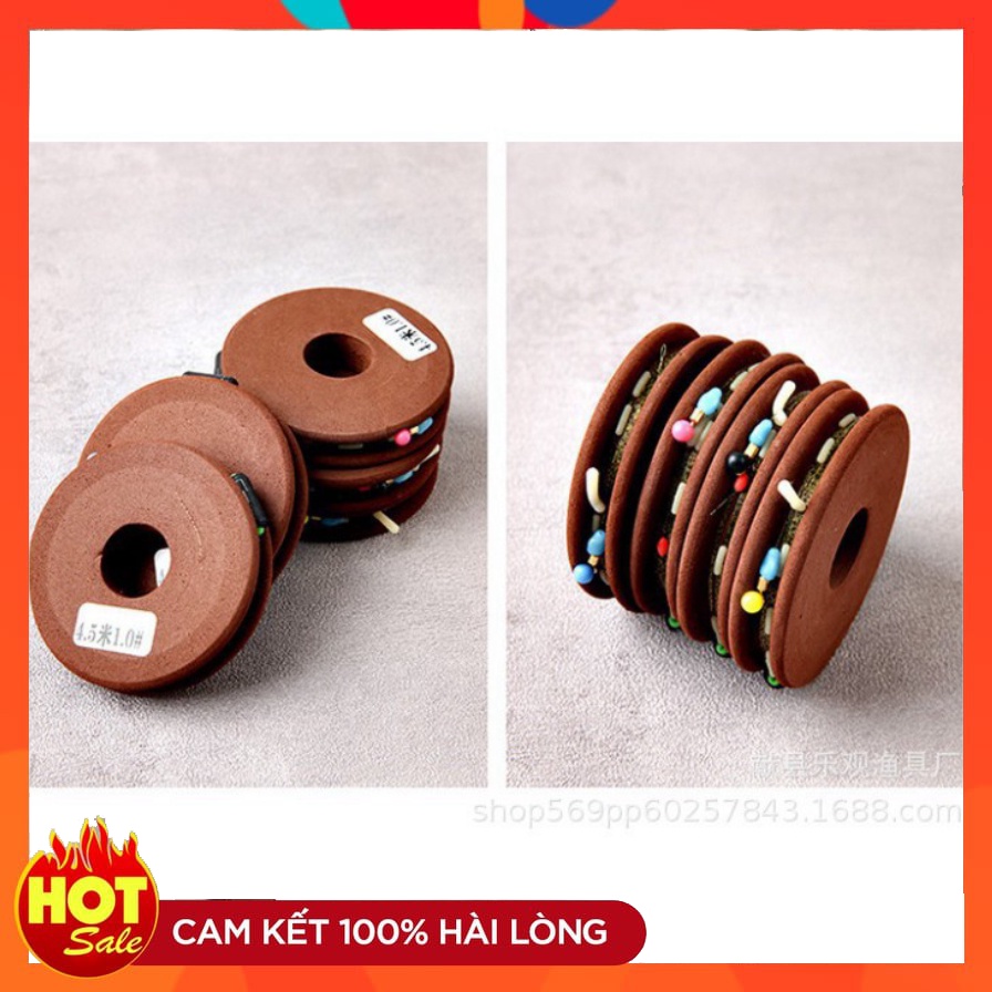 Trục thẻo buộc sẵn tàng hình câu cá dùng cho câu đơn câu đài màu nâu giá rẻ