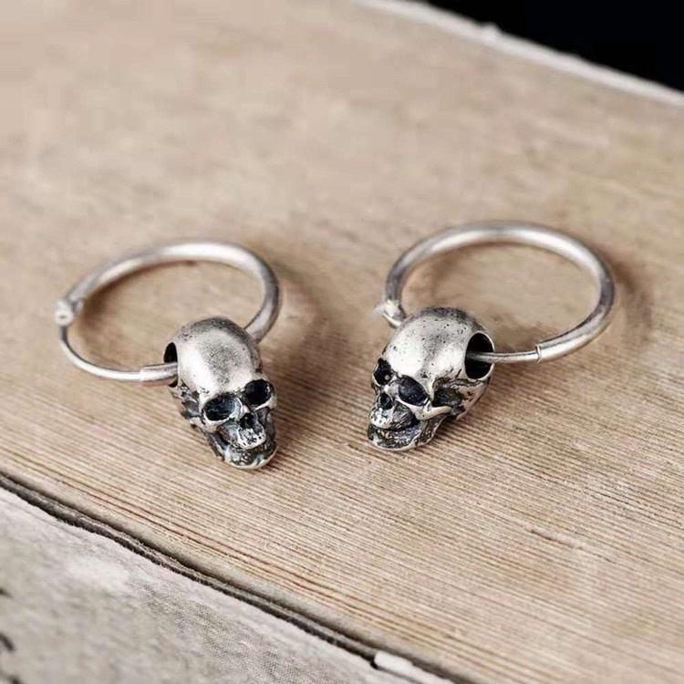 Bông Tai Hình Đầu Lâu Phong Cách Gothic Cổ Điển