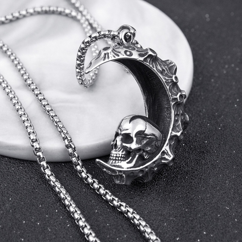 Vòng cổ Hình Đầu Lâu Phong Cách Gothic Cá Tính Cho Nam Và Nữ
