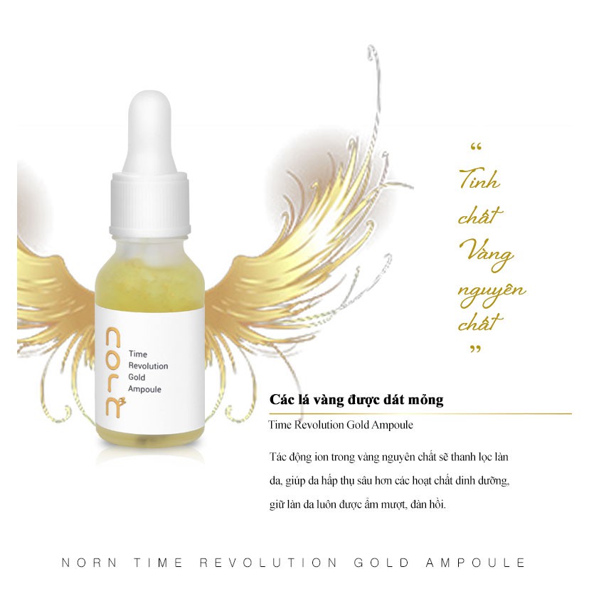 [THANH LÝ CHÍNH HÃNG] TINH CHẤT DƯỠNG TRẮNG, NGỪA MỤN, CHỐNG LÃO HÓA NORN TIME REVOLUTION GOLD AMPOULE